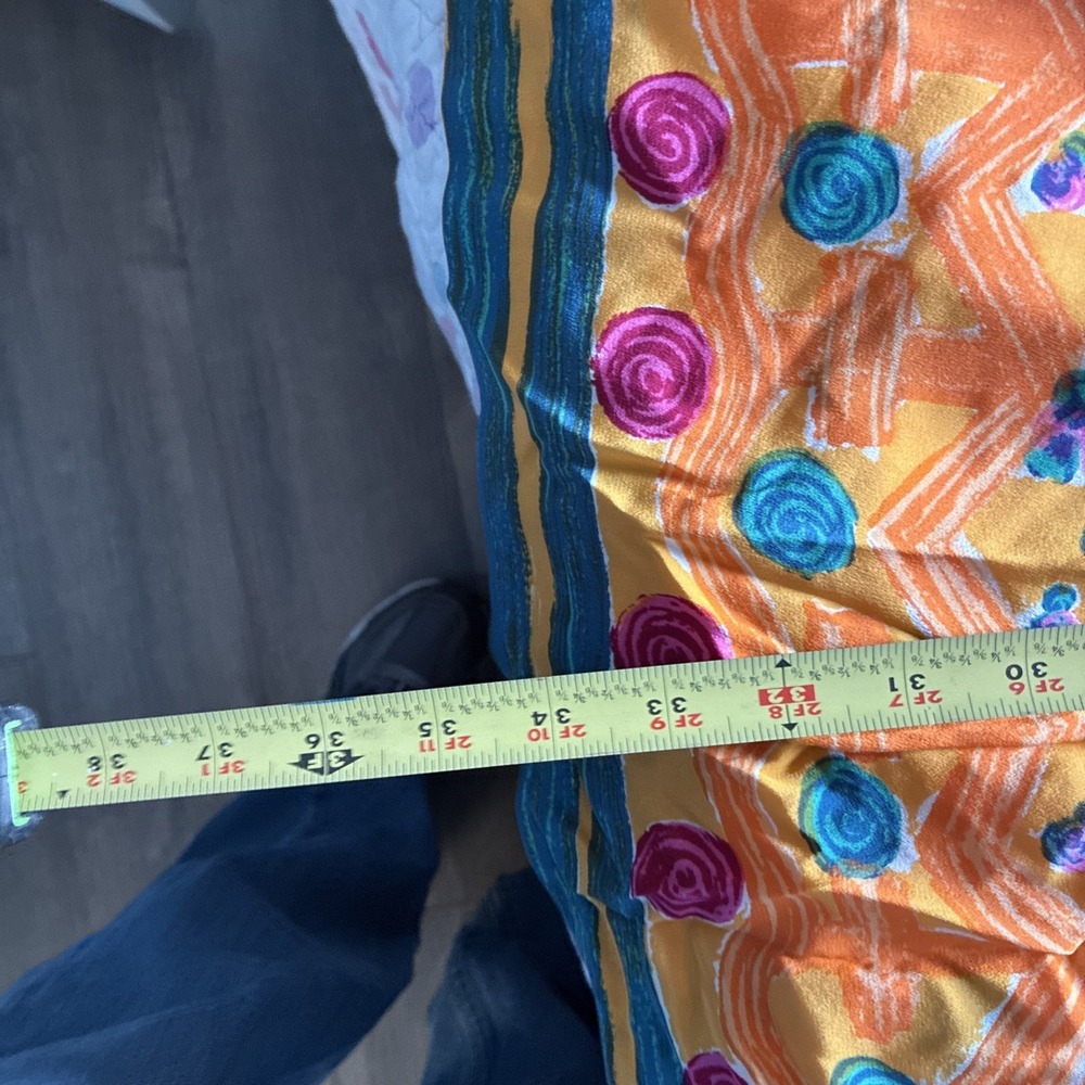 VTG Miss O By Oscar De La Renta Pleated Midi Aztec Skirt RUNS SMALL Size 6 Boho - Picture 12 of 14
